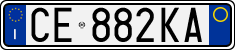 License plate of Italy, Cars (1994 year series)
