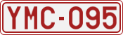 License plate of Belgium, 1951 year system