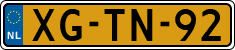 License plate of the Netherlands, Cars