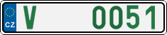 License plate of the Czech Republic, Oldtimers (2001)