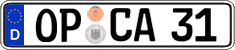 German license plate, Regular plates
