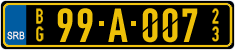 License plate of Serbia, Diplomatic