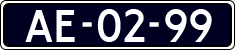 License plate of the Netherlands, Imported oldtimers (cars)