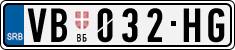 License plate of Serbia, Cars