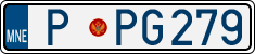License plate of Montenegro, Police