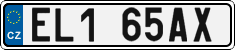 License plate of the Czech Republic, Electric vehicles