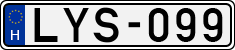 license plates of Hungary, Cars (1990)