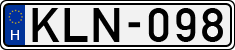 license plates of Hungary, Cars (1990)