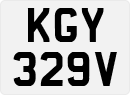 License plate of the United Kingdom, 1963 year system