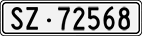 License plate of Switzerland, Cars