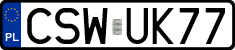 License plates of Poland, Regular car plates