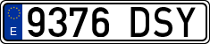License plates of Spain, Ordinary (2000)