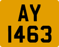 License plate of Guernsey, Alderney