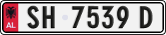 License plate of Albania, Cars (1993)