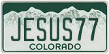 Colorado, Vanity Plates