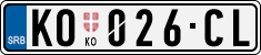 License plate of Serbia, Cars