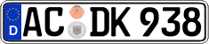 German license plate, Regular plates