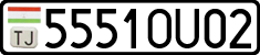 License plate of Tajikistan, Private owners (2009)