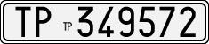 License plate of Italy, Cars (1927 year series)