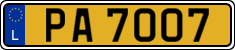 License plate of Luxembourg, 2003 year system