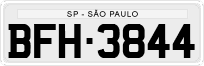 License plate of Brazil, Private owners (1990)