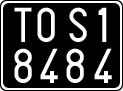 License plate of Italy, Cars (1927 year series)