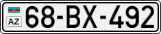 License plate of Azerbaijan, Cars