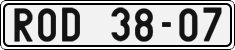 License plate of the Czech Republic, Cars (1960)