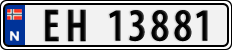 License plate of Norway, Cars