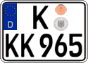 German license plate, Regular plates