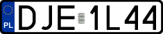 License plates of Poland, Regular car plates