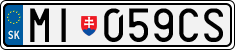 License plate of Slovakia, Cars