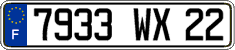 French license plate, FNI