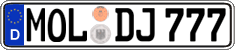 German license plate, Regular plates