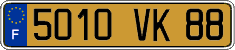 French license plate, FNI
