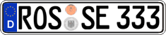 German license plate, Regular plates