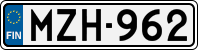 License plate of Finland, Cars