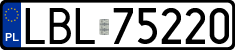 License plates of Poland, Regular car plates
