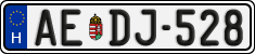 license plates of Hungary, Regular plates (2022)