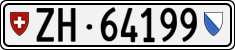License plate of Switzerland, Cars