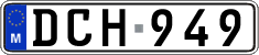 License plate of Malta, Regular plates (ABC 123)