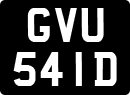 License plate of the United Kingdom, 1963 year system
