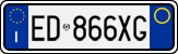 License plate of Italy, Cars (1994 year series)
