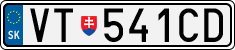 License plate of Slovakia, Cars