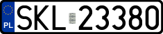 License plates of Poland, Regular car plates