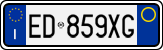 License plate of Italy, Cars (1994 year series)