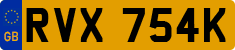 License plate of the United Kingdom, 1963 year system