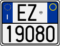 License plate of Italy, Motorcycles (1994 year series)