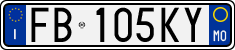 License plate of Italy, Cars (1994 year series)