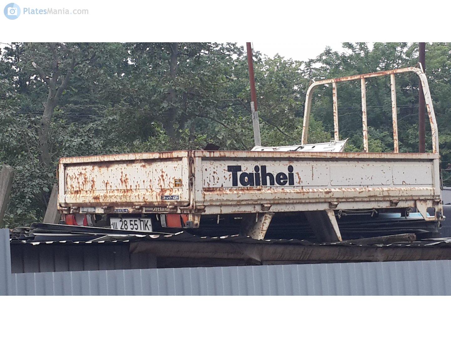 щ 2855 ПК, License plate without vehicle 